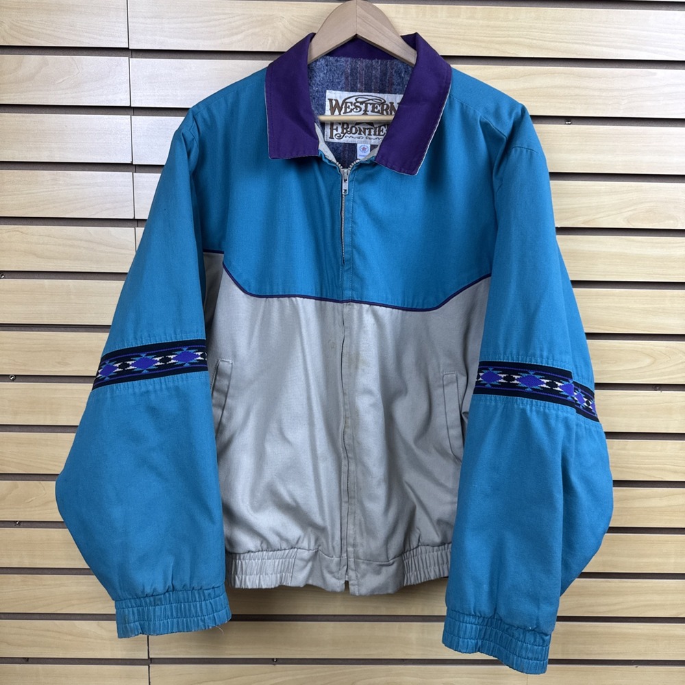 Vintage Western Frontier Roping Jacket Cowboy Southwest Aztec Coat Mens 3X Read